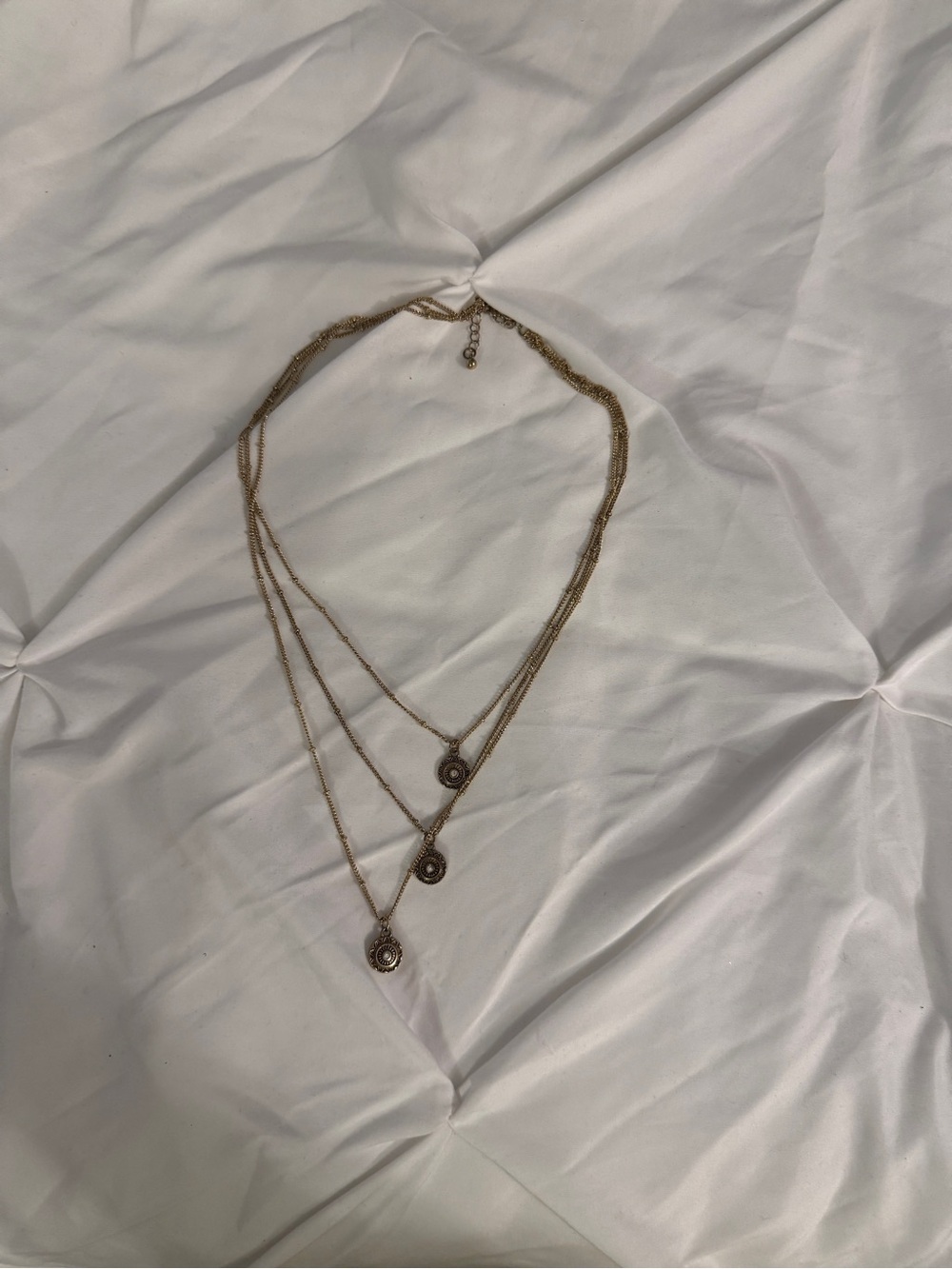 Layered Gold-Tone Triple Pendant Necklace - Women Jewelry